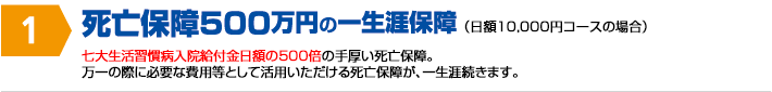 死亡保障500万円の一生保障